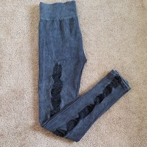 Maternity dark denim wash leggings